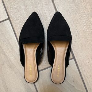 New Bamboo Black Loafer Slides